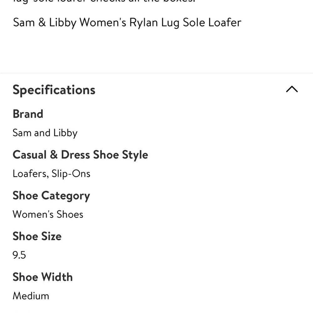 Women’s loafer Sam and Libby shoes Rylan lug sole loafer black size 9 1/2  NWT - Picture 14 of 16